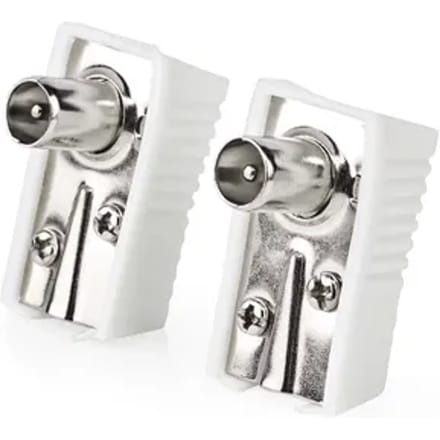 Nedis IEC (Coax) Connector | Angled | Male | Nickel Plated