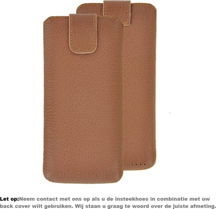 Samsung Galaxy A12 Hoesje - Insteek Cover Echt Leer Camel Bruin