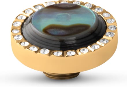 Melano Vivid Sunny CZ Steentje Abalone | Goud
