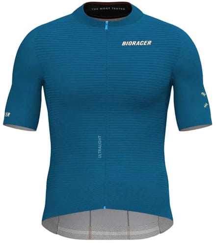 Bioracer Epic Ultralight Elevate Korte Mouw Wielertrui Blauw L Man