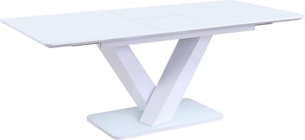Eetkamertafel Layla Wit - MDF - Rechthoek - 160x90cm - Hoogte 77 cm
