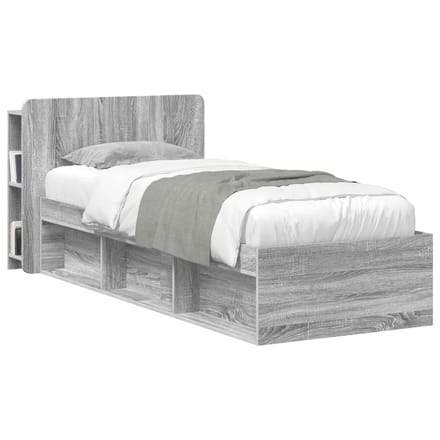 vidaXL - Hoofdeinde - Kast - met - opslag - Grijs - sonoma - Bewerkt - hout