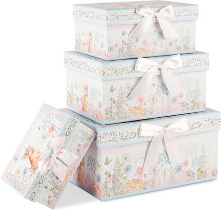 Dekoratief | Set 4 dozen RH 'Romantic Bunny', 23x16x12cm | A200656