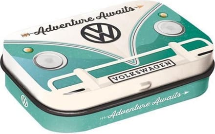 Volkswagen Bulli Adventure Awaits - Pepermunt Doosje 6 x 4 cm