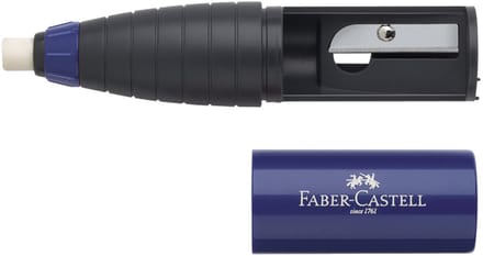 gum/potloodslijper Faber-Castell Combi rood/blauw
