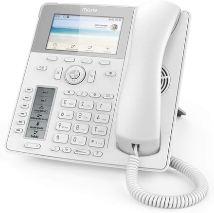 VoIP Telefoon - Bureautelefoon - Zakelijk Communiceren - Dubbel Kleurenscherm - 12 SIP Identiteiten - Wit