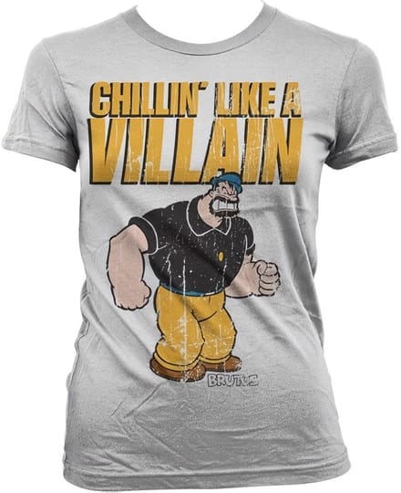 Popeye Chillin'Like A Villain Girly T-shirt voor dames, witite
