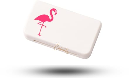 Cabantis®Mini-Pillendoos – Compact Medicijndoosje – Pill Organizer Reisformaat - Flamingo