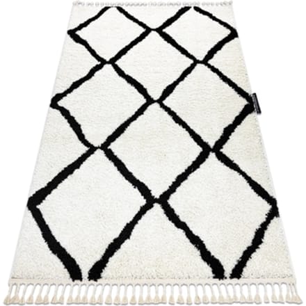 Kleden Rugsx Tapijt BERBER CROSS witrand , Barber , 200x290 cm