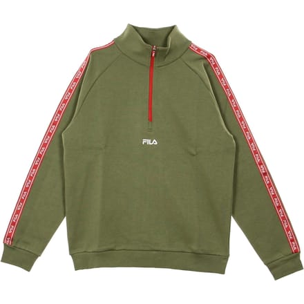 Udell lichtgewicht herensweatshirt met col, diep korstmossengroen