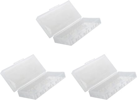 Batterij Opslagbox - Batterij Case - Batterijen Beschermen - Set van 3 - 72 x 43 x 66 cm - Transparant