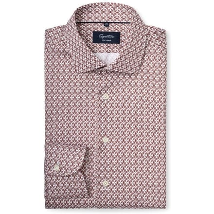 OLYMP Signature Overhemd, Tailored Fit, Signature Kent, Bruin