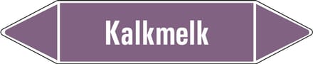 Kalkmelk leidingmarkering op vel - basen 75 x 17 mm - 8 per vel