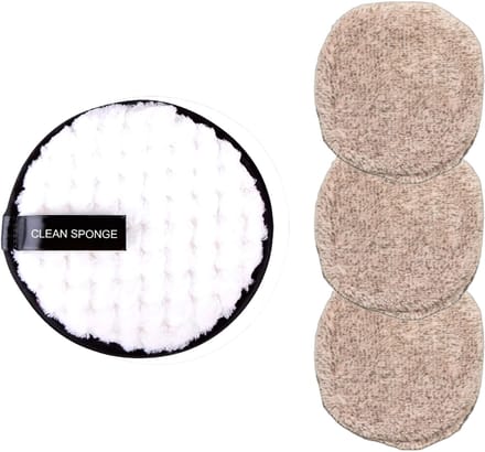 INTER-ESQUE® Herbruikbare wattenschijfjes - Wasbare Wattenschijfjes - Gezichtsreiniging - 1x Wit 3x Roze