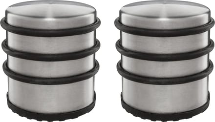 Protect-it Deurstopper/deurbuffer - 2x - D70 x H65mm - 1,15kg - RVS - premium - zonder montage