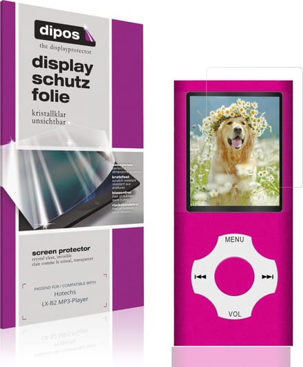 dipos – 4x Beschermfolie geschikt voor Hotechs LX-B2 MP3-Player | Krasbestendige & heldere Screenprotector Ultra-Thin