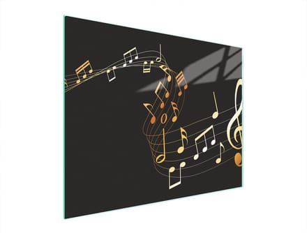 TMK ArtDeko - Snijplank - Glas - 52x40 cm - Muziek