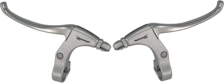 Saccon Aluminium remhendel set - zilver - vier-vinger grip - 10 cm - 22.2 mm diameter