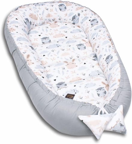 Knuffelnest voor baby's en zuigelingen - 2-zijdig en multifunctioneel babynestje van 100% katoen
