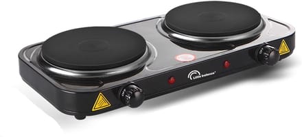 Elektrische Dubbele Kookplaat Vintage Stijl met 2000W Vermogen