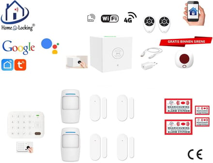 Draadloos beveiligingsbox werkt met wifi en met spraak gestuurde apps. ST01C-78