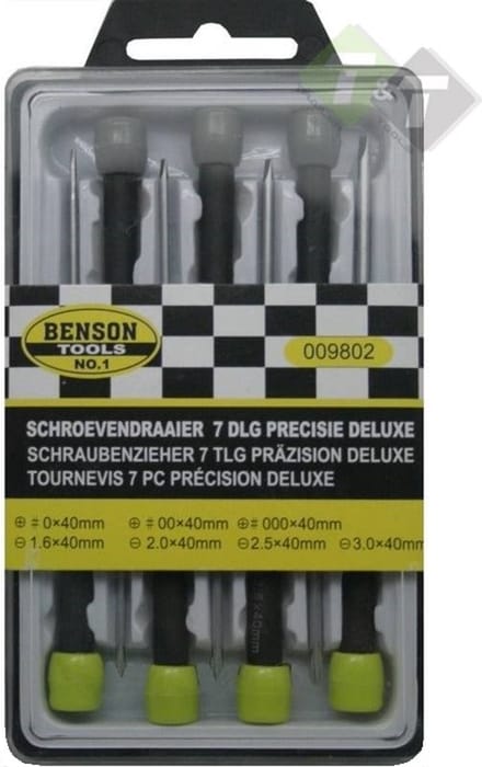 Precisie schroevendraaier set, 7 stuks, Benson