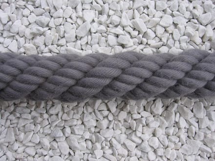 Grijs leuningtouw voor trapleuning - 100% polyacryl, Ø 37 mm, per meter