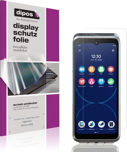 dipos – 4x Beschermfolie geschikt voor Ingenico Axium DX8 | Krasbestendige & heldere Screenprotector Ultra-Thin