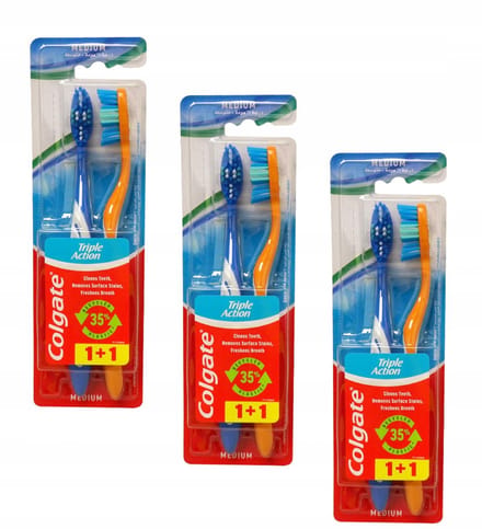 Colgate Triple Action Tandenborstels - 6 Stuks voor Gezond Gebit