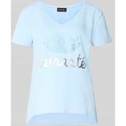 T-shirt met siersteendecoratie model 'Namaste'