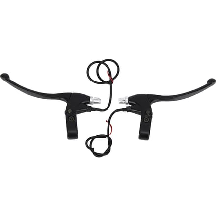 Paire de poignées de levier de frein épaisses en aluminium, pour vélo électrique, Scooter, vélo black