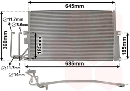 Van Wezel - LUCHTCONDENSATOR VOOR OPEL VECTRA B 1995-1998 1618073