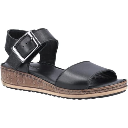 Hush Puppies Dames/dames Ellie leren sandalen (Zwart)