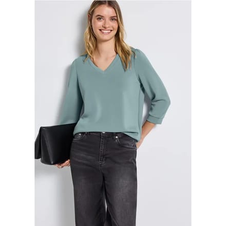 Silk-Look Shirt met rimpels
