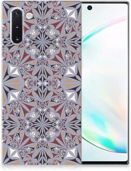 Samsung Galaxy Note 10 TPU Siliconen Hoesje Flower Tiles