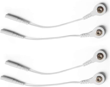 Adapter Tieline Kabels - Elektrode Draden - Apparaat Aansluiten - Korte Witte Kabels - 3.5mm Plug Gat 2.0mm - Wit