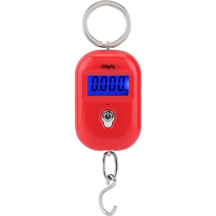 Draagbare Mini 25kg/5g Elektronische Weegschaal Digitale Zakformaat Sleutelhanger Gewicht Haak red