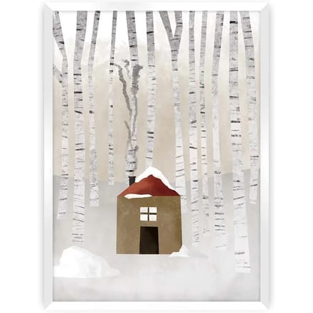 Foto van vier seizoenen - winter Yellow Tipi