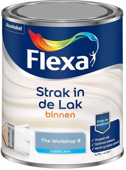 Flexa - Strak In De Lak Binnenlak Zijdeglans - The Workshop 8 - Mengverf - 750 Ml