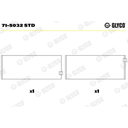 Drijfstanglager GLYCO 71-5032 STD