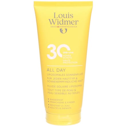 Louis Widmer Zonnemelk SPF 30 all day 200 ml met parfum | Vegan