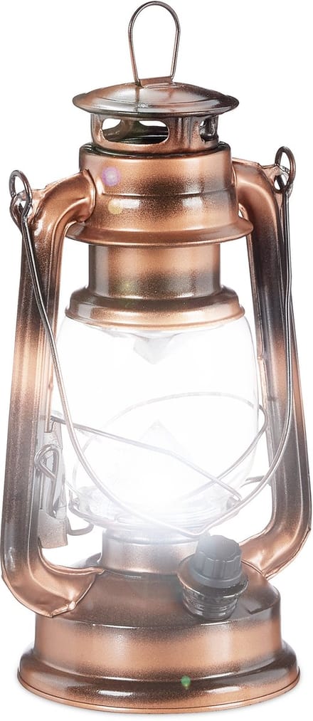 4 x lantaarn led - stormlamp - windlicht - olielamp - retro stijl op batterijen