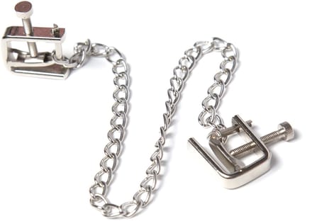 Smart Moves - Vierkante Schroef Tepelklemmen met Ketting - Zilver