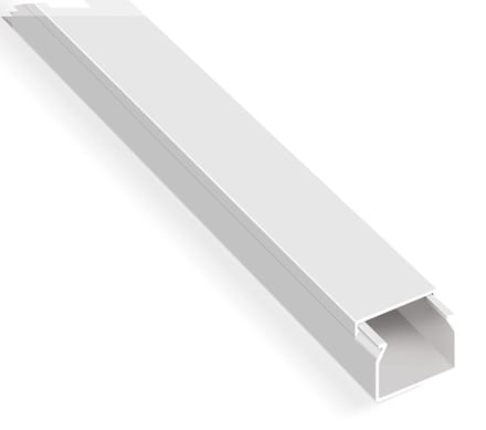 Kabelgoot/ leidinglijst 2X1 M wit 25X25 mm