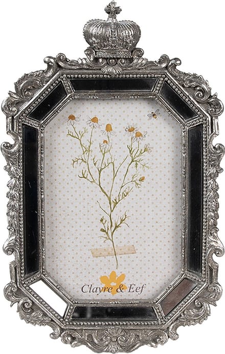 Clayre & Eef Fotolijst 10x15 cm Zilverkleurig Polyresin