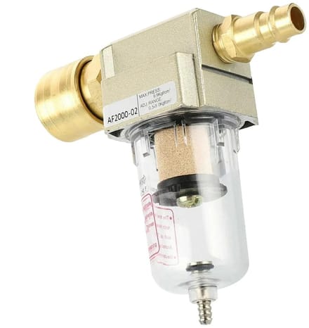 Dailygoods- Waterafscheider 1/4 inch - Luchtfiltercompressor - Olie-/waterafscheider - Snelkoppeling - Koper - Belastbaar tot 10 bar - Luchtfilter