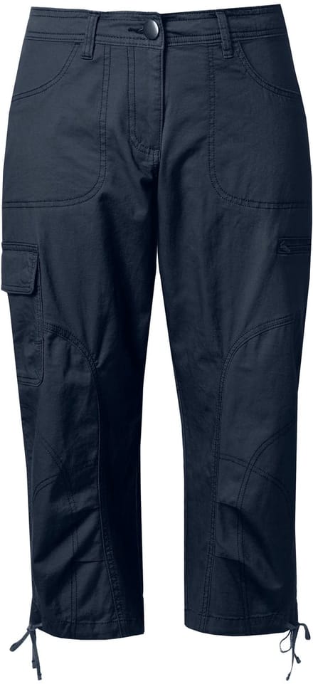 Ulla Popken - Dames - 7/8-cargohose comfortabele tailleband - Marine - Maat 60