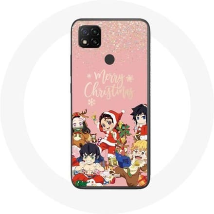 Coque pour Xiaomi Redmi 9C Demon slayer merry christmas affiche Anime Manga