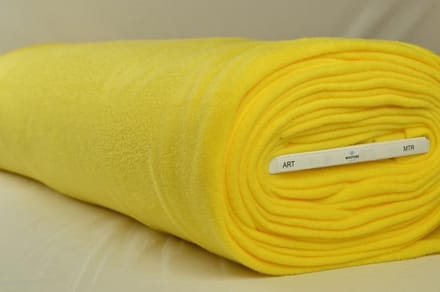 Fleece stof - Geel - 10 meter
