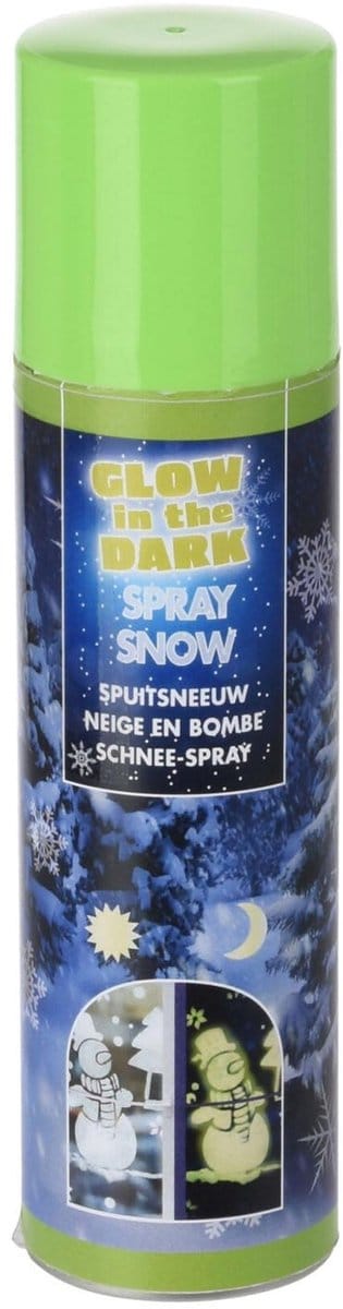 Glow in the Dark sneeuw speelgoed spuitbus 150ml multi kleuren.